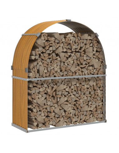 Portaceppi Marrone Chiaro 120x45x140 cm in Acciaio Zincato