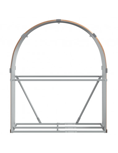 Portaceppi Marrone Chiaro 120x45x140 cm in Acciaio Zincato