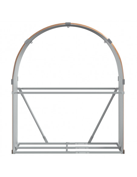 Portaceppi Marrone Chiaro 120x45x140 cm in Acciaio Zincato