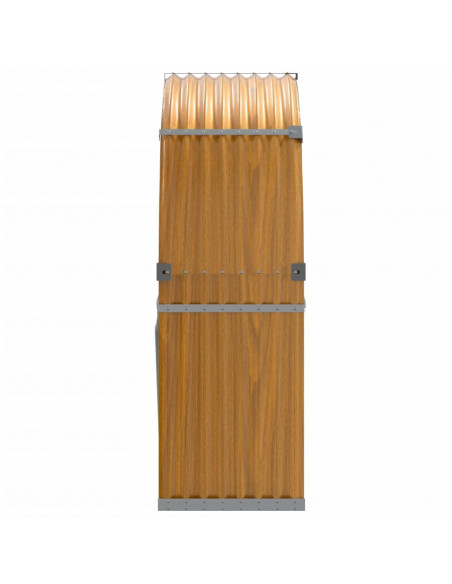 Portaceppi Marrone Chiaro 120x45x140 cm in Acciaio Zincato