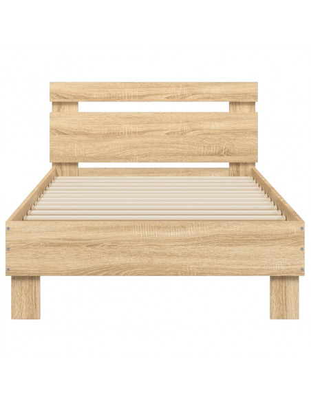Giroletto con Testiera Rovere Sonoma 90x190cm Legno Multistrato