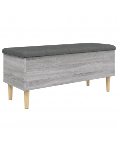 Panca Portaoggetti Grigio Sonoma 102x42x46 cm Legno Multistrato 2