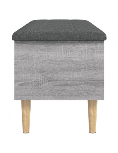 Panca Portaoggetti Grigio Sonoma 102x42x46 cm Legno Multistrato