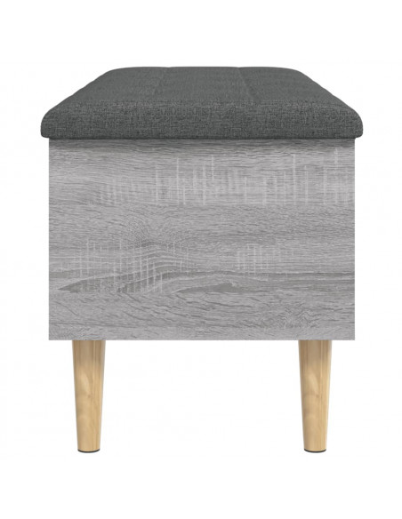 Panca Portaoggetti Grigio Sonoma 102x42x46 cm Legno Multistrato