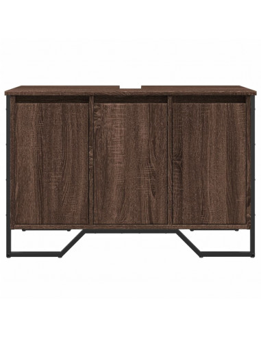 Mobile Lavabo Bagno Rovere Marrone 91x35x60cm in Truciolato