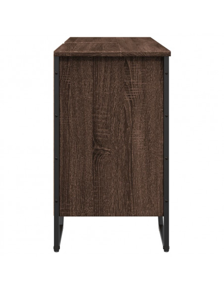 Mobile Lavabo Bagno Rovere Marrone 91x35x60cm in Truciolato