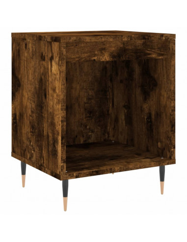 Comodino Rovere Fumo 40x35x50 cm in Legno Multistrato