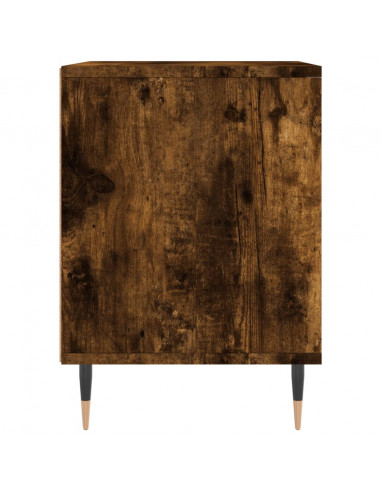Comodino Rovere Fumo 40x35x50 cm in Legno Multistrato