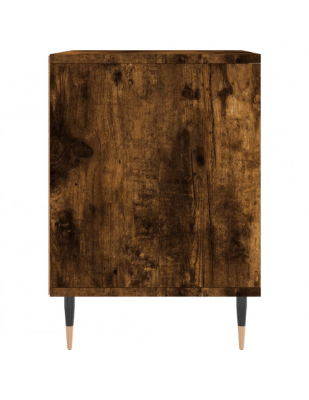 Comodino Rovere Fumo 40x35x50 cm in Legno Multistrato