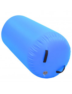 Rotolo da Ginnastica Gonfiabile con Pompa 120x90 cm in PVC Blu 2