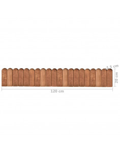 Rotolo di Bordura Marrone 120cm in Legno di Pino impregnato 2