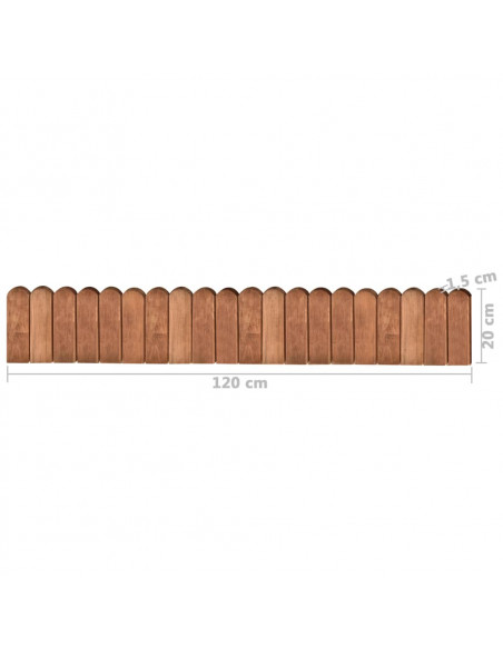 Rotolo di Bordura Marrone 120cm in Legno di Pino impregnato