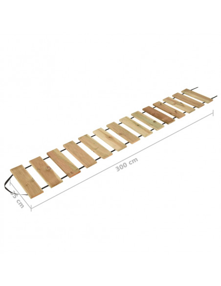 Rotolo per Pavimentazione 35x300 cm in Legno di Pino Impregnato