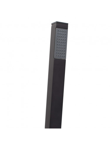 Rubinetto a Colonna Vasca da Bagno Nera Acciaio Inox 90 cm