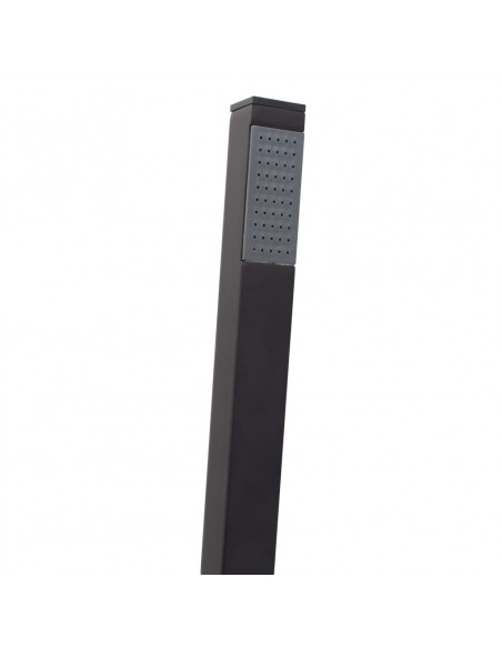 Rubinetto a Colonna Vasca da Bagno Nera Acciaio Inox 90 cm