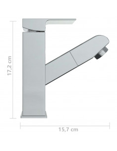 Rubinetto Lavabo da Bagno Estraibile Finitura Cromo 157x172 mm