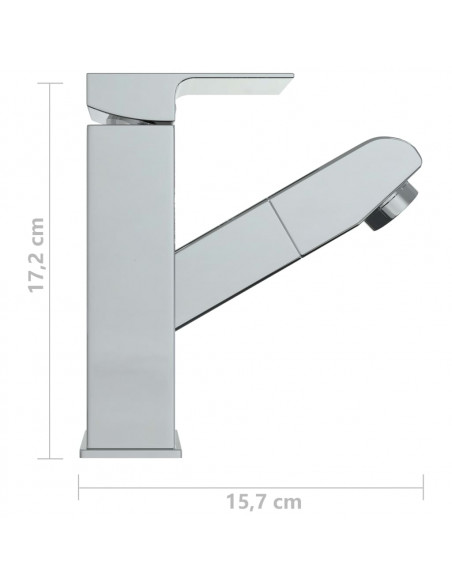Rubinetto Lavabo da Bagno Estraibile Finitura Cromo 157x172 mm