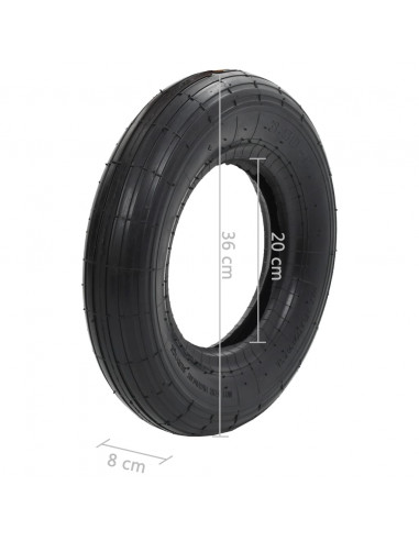 Ruota per Carriola 3,50-8 4PR Gomma