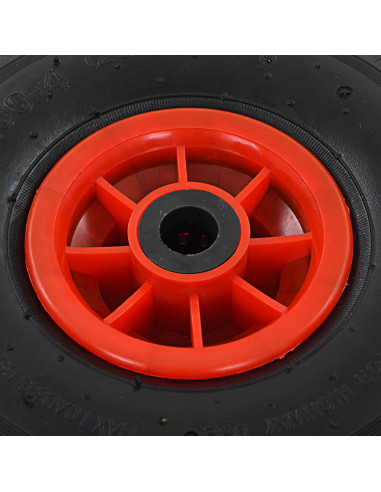 Ruote Carrello a Mano 2 pz Gomma 3.00-4 (245x82)