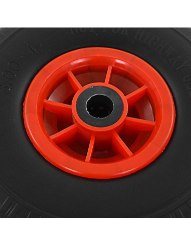 Ruote Carrello a Mano 4 pz in PU Solido 3.00-4 (260x85)