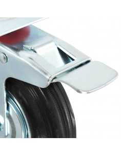 Ruote Girevoli con Doppio Freno 4 pz 125 mm 2