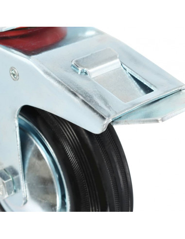 Ruote Girevoli con Doppio Freno 4 pz 160 mm