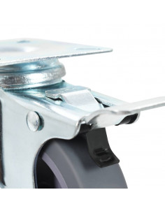 Ruote Girevoli con Doppio Freno 4 pz 75 mm