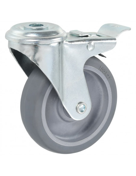 Ruote Girevoli con Foro per Bullone 32 pz 100 mm