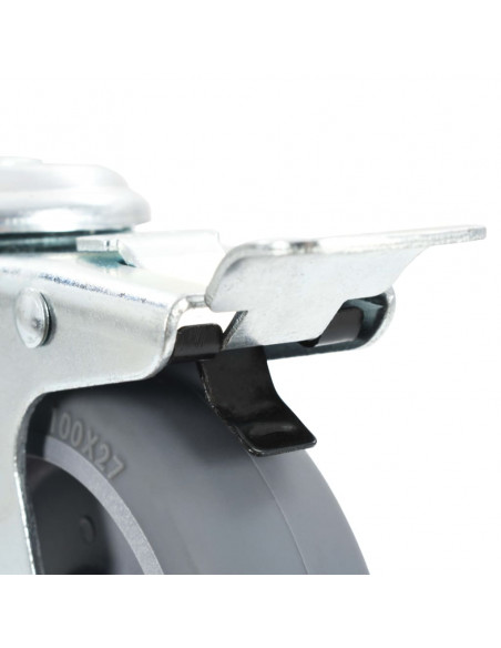 Ruote Girevoli con Foro per Bulloni 4 pz 100 mm