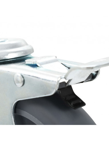 Ruote Girevoli con Foro per Bulloni 4 pz 125 mm