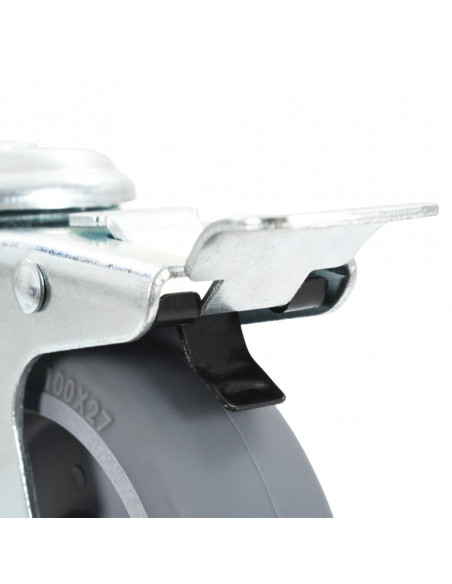 Ruote Girevoli con Foro per Bulloni 8 pz 100 mm