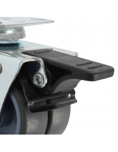 Ruote Girevoli Gemellate con Doppio Freno 4 pz 50 mm 2