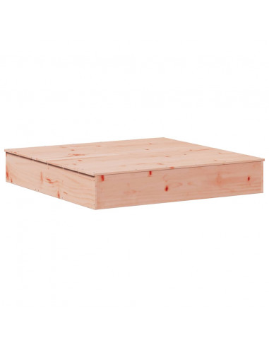Sabbiera con Copertura 111x111x19,5 cm Legno Massello Douglas