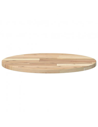 Piano Tavolo Rotondo Ø50x2 cm in Legno Massello di Acacia