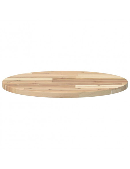 Piano Tavolo Rotondo Ø50x2 cm in Legno Massello di Acacia