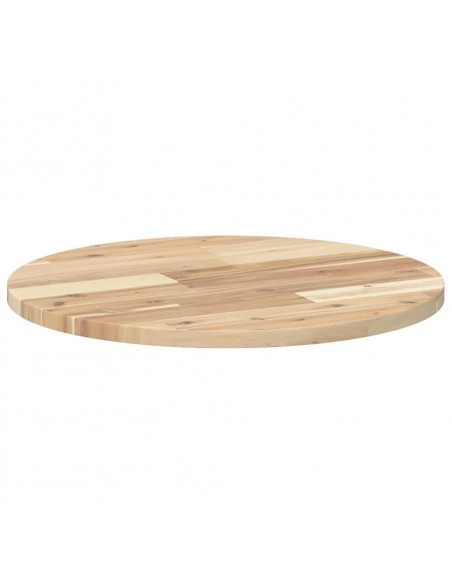 Piano Tavolo Rotondo Ø50x2 cm in Legno Massello di Acacia