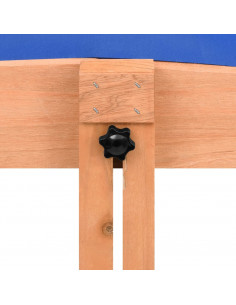 Sabbiera con Tetto in Legno di Abete 112x112x112 cm