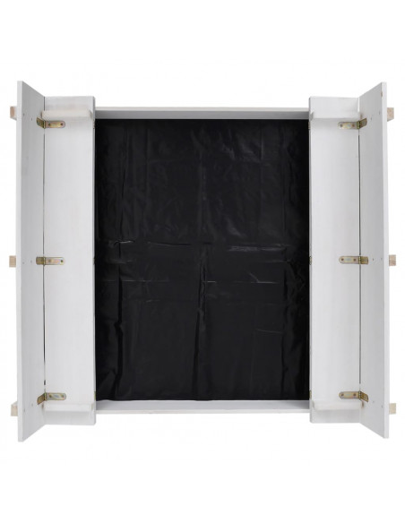 Sabbiera in Legno di Abete Bianca 95x90x15 cm