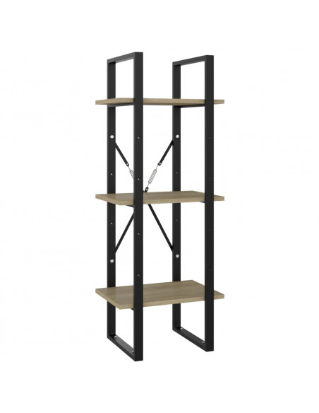 Libreria 3 Ripiani Rovere Sonoma 40x30x105 cm Legno Multistrato