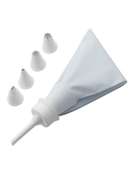 Sacco decoratore dolci Pedrini 240 Con 5 Beccucci Bianco