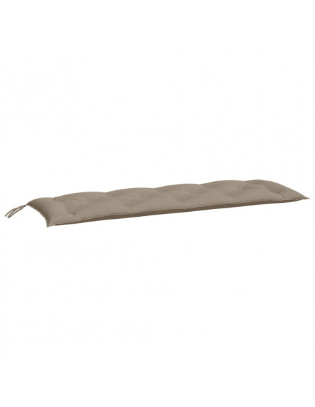Cuscini Panca da Giardino 2pz Tortora 150x50x7cm Tessuto Oxford