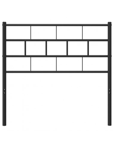 Testiera in Metallo Nero 80 cm