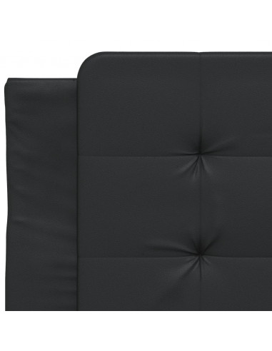 Giroletto con Testiera Nero 80x200 cm in Similpelle