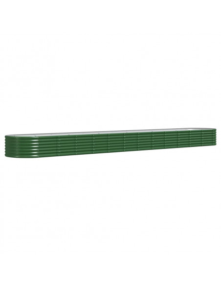 Letto Giardino Acciaio Verniciato a Polvere 512x80x36 cm Verde