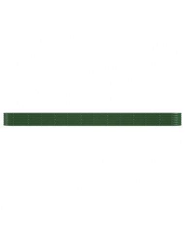 Letto Giardino Acciaio Verniciato a Polvere 512x80x36 cm Verde