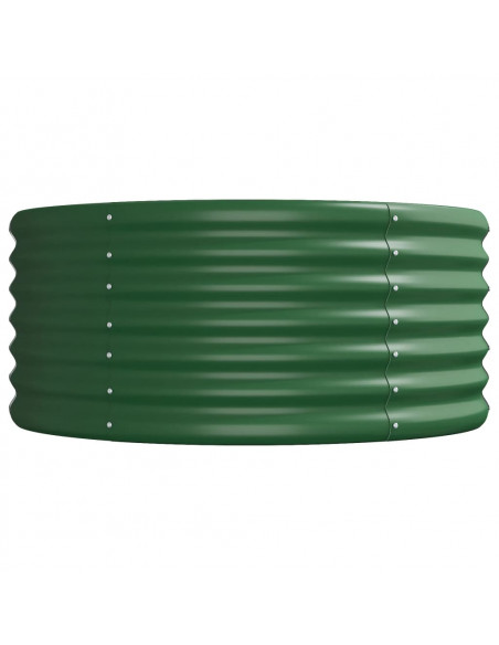 Letto Giardino Acciaio Verniciato a Polvere 512x80x36 cm Verde