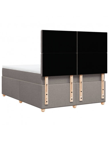 Giroletto a Molle con Materasso Tortora 140x200 cm in Tessuto