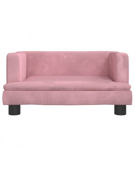 Lettino per Cani Rosa 60x40x30 cm in Velluto