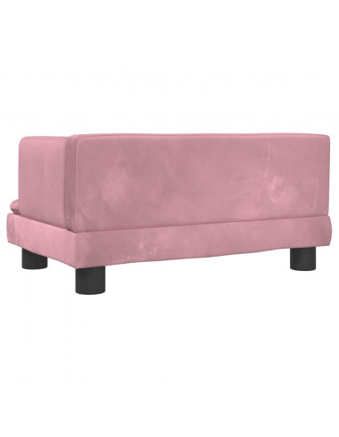 Lettino per Cani Rosa 60x40x30 cm in Velluto