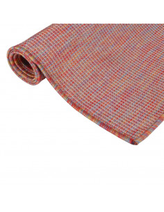 Tappeto da Esterni a Tessitura Piatta 120x170 cm Rosso 2